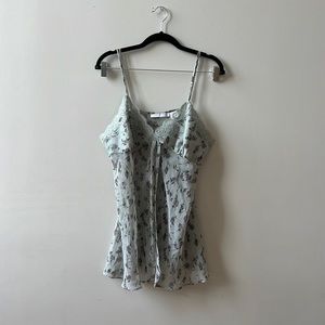Blue Floral Slip Cami